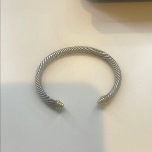 David yurman Silver and 18 k gold Twisted Cable Bracelet